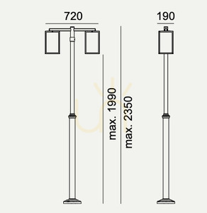 Lofoten 1947 Negru E27 Led 2X 11W small 1