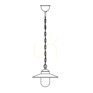 Lampă de tavan exterioară pe lanț NORLYS Karlstad 230A/GA zincată termic E27 small 1