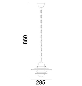 Lampă suspendată de exterior Norlys Oslo 240A/BL neagră RAL 9005 E27 small 1