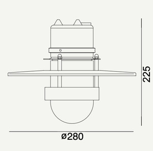 Plafon exterior BERGEN 271B E27 Negru 9005 Norlys small 1