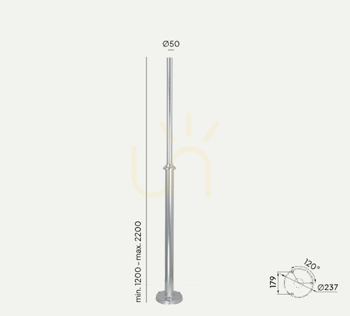 Verifica Stâlp de iluminat NORLYS Lamppost galvanizat 120-220 cm 3009GA