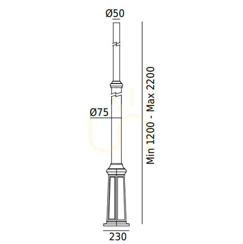 Verifica Stâlp de iluminat NORLYS Lamppost alb 120-220 cm 3010WH