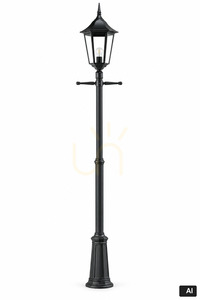 Felinar de grădină MODENA 301BL negru, stâlp telescopic 193–283 cm, E27 – Norlys small 2