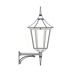 Corp de iluminat pentru stâlp NORLYS Modena Big 3024BL negru – felinar pe braț, E27 small 1