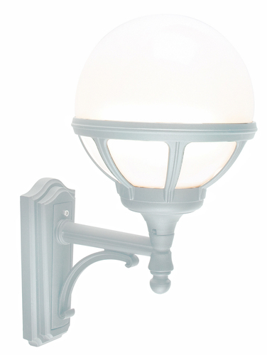 Verifica BOLOGNA 361W White E27 LED 9W LED 9W în aer liber Sfera de perete.
