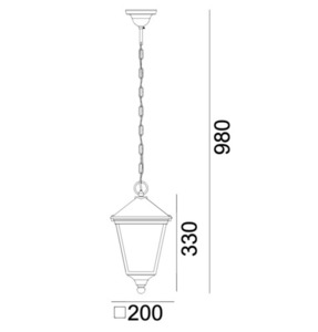 IP 54 LONDON 481A/BL E27 lampă suspendată neagră - premium NORLYS small 1