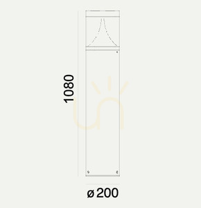 Stâlpișor de iluminat Norlys Egersund 5068AL gri deschis RAL 9006, LED 20,3 W 3000 K, DALI2, 108 cm small 3