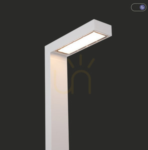 Stâlp de iluminat LED pentru grădină Asker Pole 5126AL, 216 cm, 18 W, 4000 K, gri deschis RAL 9006 – NORLYS small 1