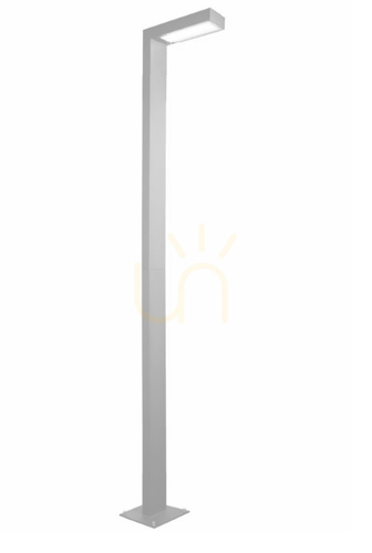 Verifica Stâlp de iluminat LED pentru grădină Asker Pole 5126AL, 216 cm, 18 W, 4000 K, gri deschis RAL 9006 – NORLYS