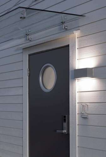 Verifica Aplică de exterior Norlys Asker Small Pro 5160AL, gri deschis RAL 9006, LED 9,9 W 4000 K, lumină în sus și în jos, DALI2