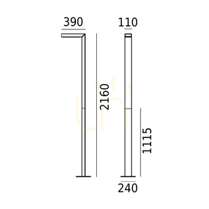 Felinar de grădină ASKER Pole PRO 5162GR LED 8,5W 4000K 216 cm grafit RAL 7016 Norlys small 5