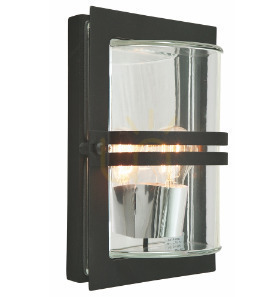 Lampă de perete pentru exterior Basel 660B E27 Negru 9005 Norlys small 0