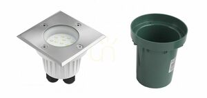 Lampa walkover exterior SU-MA LEDA LED 1W argintie rotunda ST 5024 B small 1