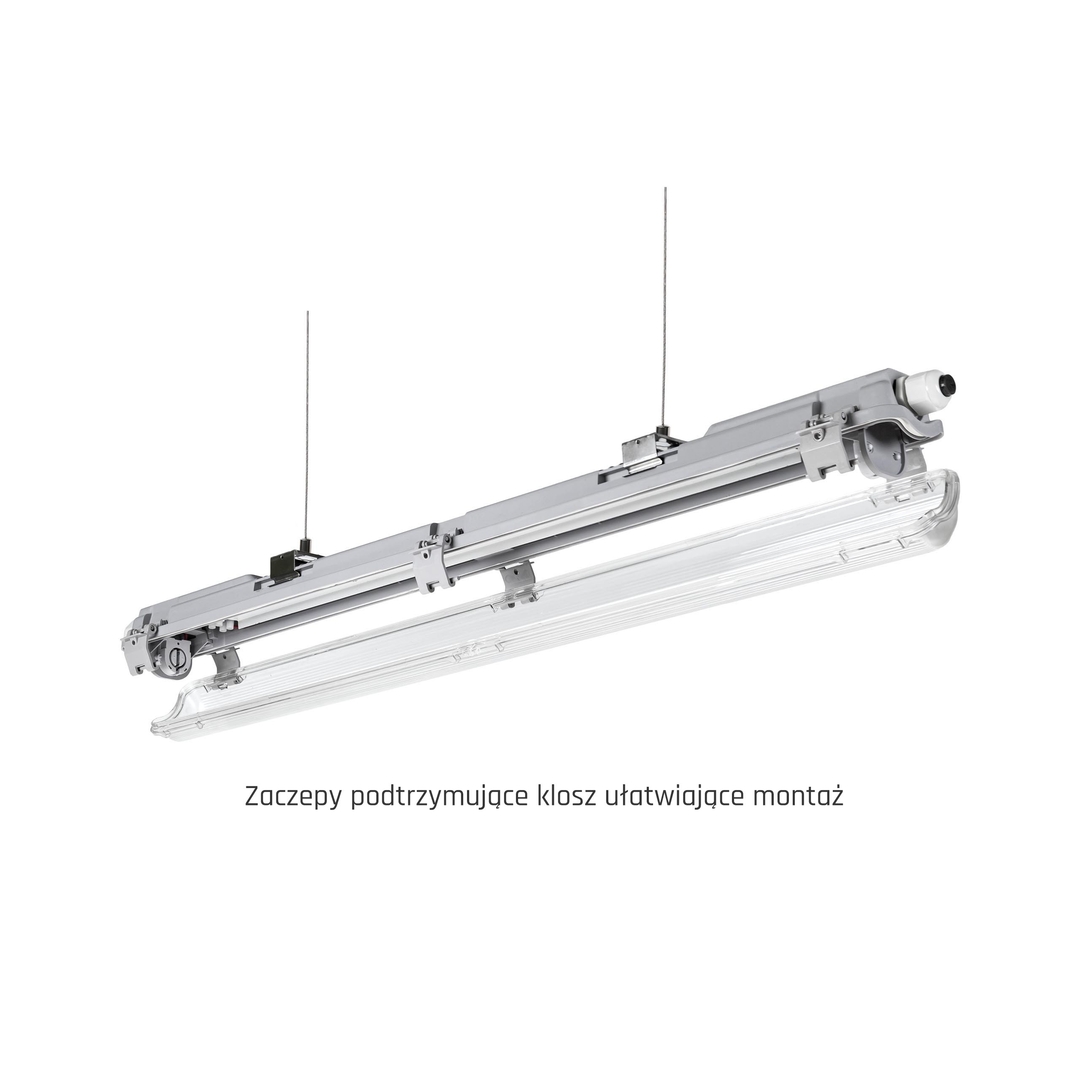 previzualizare Limea Led Tube Slim Hermetic G13 1x60 250 V Ip65 710x65x63 Mm Gri Limea Led Tube Slim Hermetic G13 1x60 250 V Ip65 710x65x63 Mm Gri