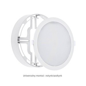 Algine Eco 2w1 Downlight montat pe suprafață 18 Ww 230 V 110st Ip20 Ik06 223x35mm alb rotund small 2