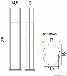 Stâlp de iluminat exterior SU-MA ELIS negru 92 cm TO 3902-H 919 BL small 4