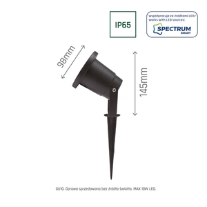 Flori Gu10 Alu 250 V Ip65 98x145mm Negru, cu acționare, mobilă 6 Flori Gu10 Alu 250 V Ip65 98x145mm Negru, cu acționare, mobilă small 6