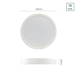 Algine Downlight de suprafață 24 W Nw 230 V 120st Ip20 Ik06 288x38mm Alb Rotund. 5 Algine Downlight de suprafață 24 W Nw 230 V 120st Ip20 Ik06 288x38mm Alb Rotund. small 5
