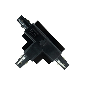 Conector T drept încastrat pentru bară colectoare 3F - Eurostandard - EUTRAC - negru Spectrum T-R1 small 0
