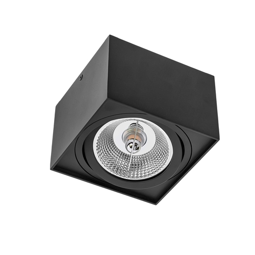 Verifica Chloe Ar111 montat pe suprafață Gu10 250 V Ip20 145x145x100 negru pătrat mobil