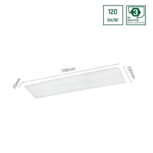 Algine Backlight Panel 40 W Cw 230 V 120st Ip20 300x1200x25 Alb 4 Algine Backlight Panel 40 W Cw 230 V 120st Ip20 300x1200x25 Alb small 4