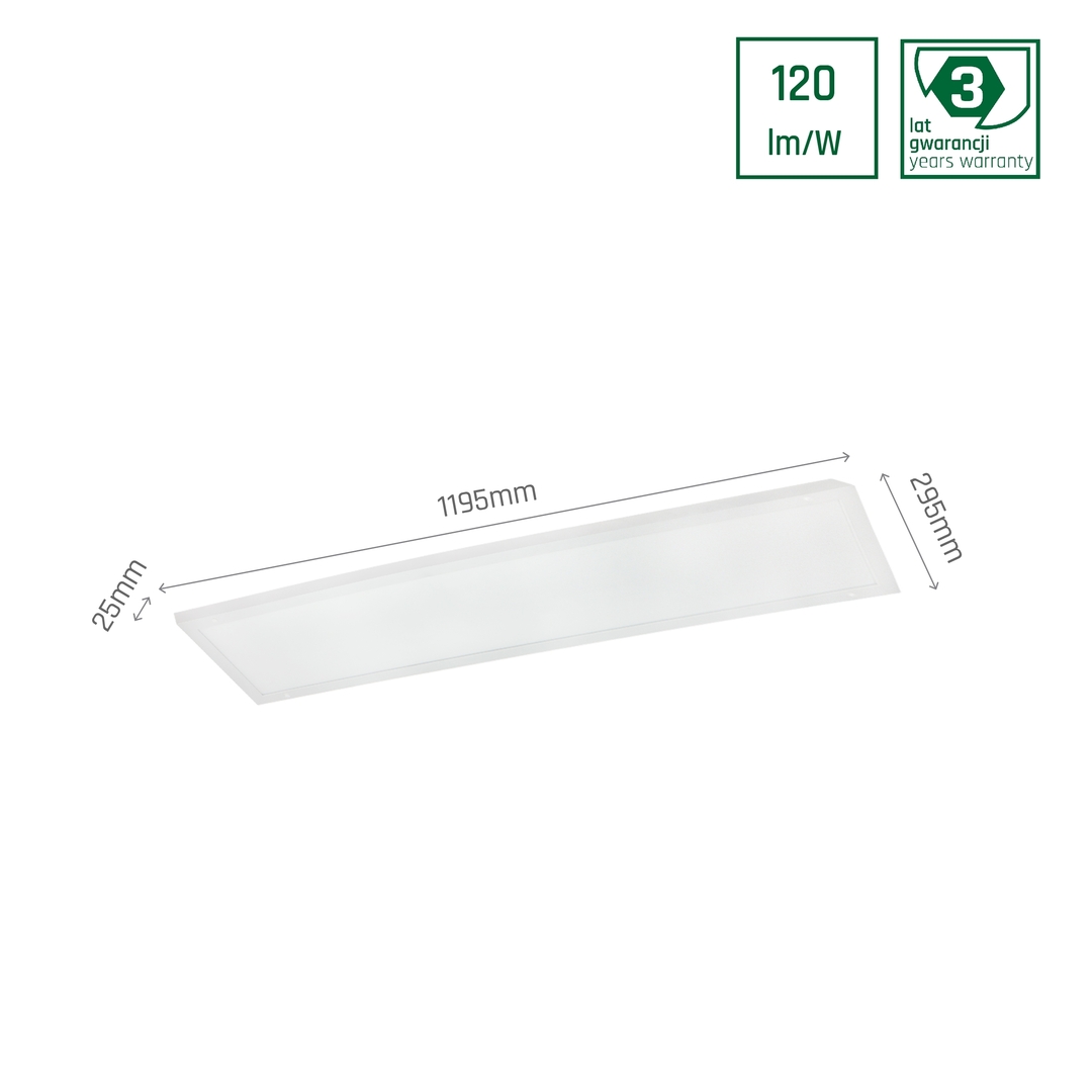 Spectacol Algine Backlight Panel 40 W Cw 230 V 120st Ip20 300x1200x25 Alb Algine Backlight Panel 40 W Cw 230 V 120st Ip20 300x1200x25 Alb