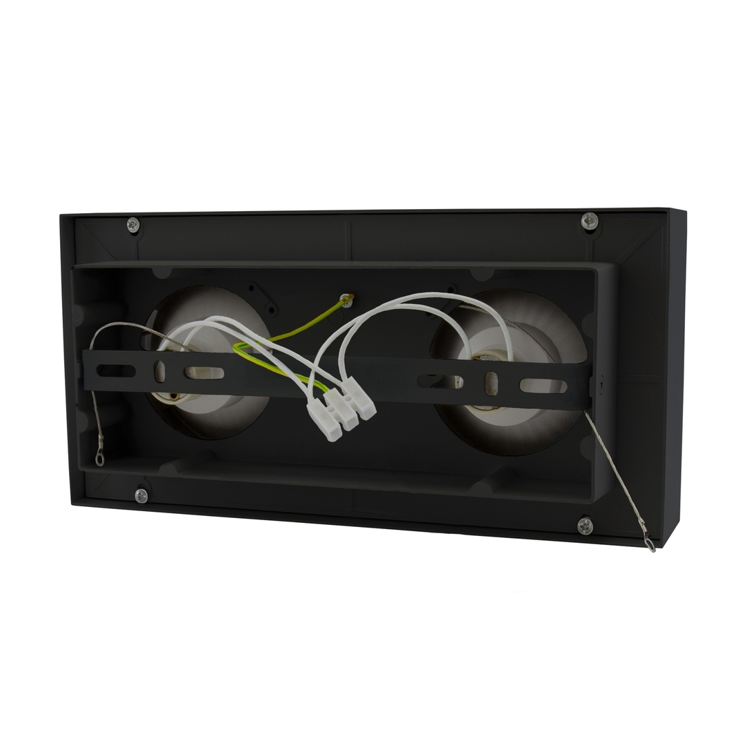 Spectacol Mirora Ar111 X2 Montat pe suprafață Gu10 250 V Ip20 293 X145 X 85mm Negru Rectangular Movable negru Mirora Ar111 X2 Montat pe suprafață Gu10 250 V Ip20 293 X145 X 85mm Negru Rectangular Movable negru