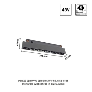 System Shift Grid S Corp de iluminat pentru bară de autobuz 204x23x42mm 12 W 35st Negru Garanție 5 ani. small 5