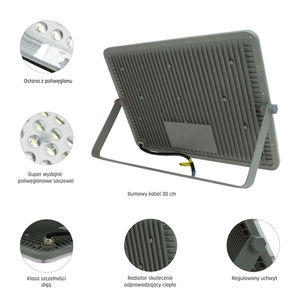 Noctis Max Floodlight 150 W Cw 230 V 85st 85st Ip65 360x262x30 Mm Grey 5 ani garanție 5 Noctis Max Floodlight 150 W Cw 230 V 85st 85st Ip65 360x262x30 Mm Grey 5 ani garanție small 5