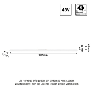 System Shift Line L Corp de iluminat System Shift Line L pentru bara de distribuție 902x23x42mm 22 W 100st Alb Garanție 5 ani. small 3