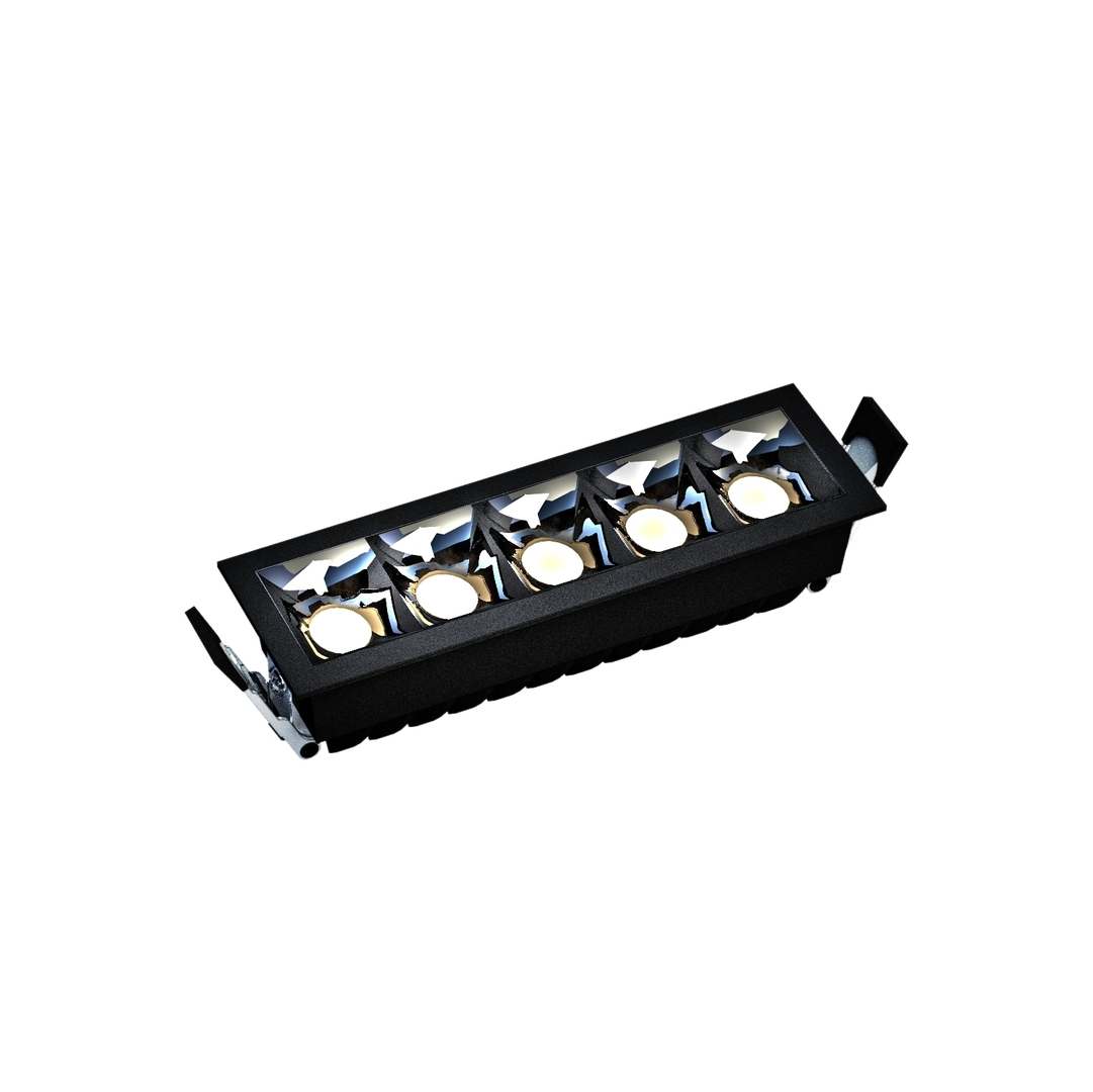 Vedere Grid Model L Flush Mount 47x45x147 Mm, 12 W, 45°, culoare negru Grid Model L Flush Mount 47x45x147 Mm, 12 W, 45°, culoare negru
