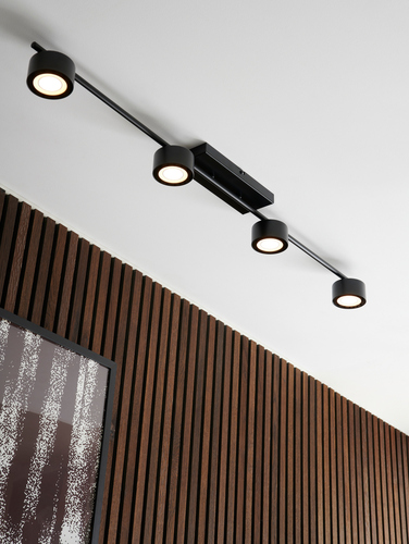 Verifica CLYDE Nordlux LED cu LED-uri, plafonieră din metal negru