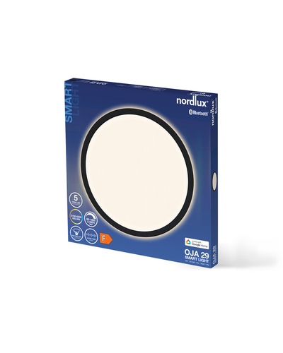 Verifica Plafonieră smart Oja Smart 29 neagră LED 15W 1600lm 2700-6500K controlată prin aplicație NORDLUX 2015036103