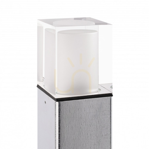 Verifica Stâlpișor de iluminat Arendal Big 1569GA, 35 cm, E27, abajur din sticlă cristal, oțel zincat termic – NORLYS