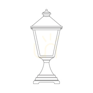 Stâlpișor de iluminat NORLYS London 484WH alb RAL 9003, E27, 47 cm small 1