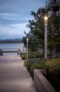 Felinar de parc Norlys Egersund Park 6105AL gri deschis LED 9,1 W 3000 K 250 cm small 2