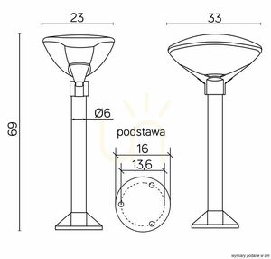 Lampă de grădină SU-MA TEO 3 neagră antracit 69 cm E27 IP54 small 3
