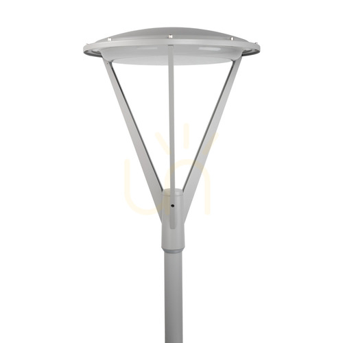 Verifica Corp de iluminat pentru vârf de stâlp NORLYS Hammerfest 5131AL, stâlp Ø60, LED 32,5 W 3000 K, DALI2, gri deschis RAL 9006