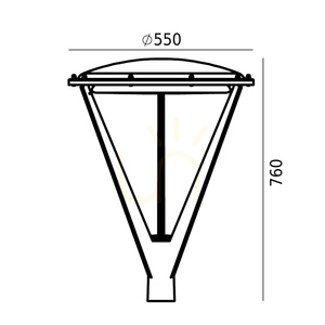 Corp de iluminat LED pentru stâlp Norlys Hammerfest 6148AL, aluminiu, 53 W small 4