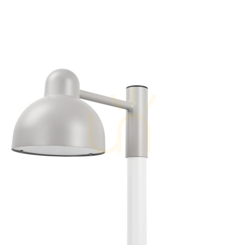 Verifica Corp de iluminat pentru stâlp NORLYS Koster Pro 1835AL cu braț drept – pentru ax de ø50 mm, LED 17 W, 4000 K, dimabil, gri deschis RAL 9006, IP65