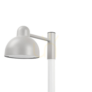 Corp de iluminat pentru stâlp NORLYS Koster Pro 1835AL cu braț drept – pentru ax de ø50 mm, LED 17 W, 4000 K, dimabil, gri deschis RAL 9006, IP65 small 1