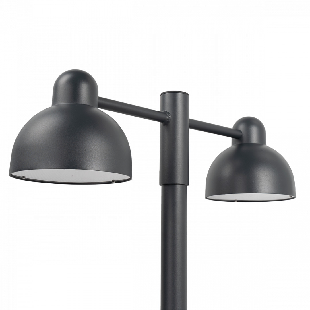 Vedere Lanternă de grădină cu cap dublu Koster 1187 Graphite 7016 Norlys. Lanternă de grădină cu cap dublu Koster 1187 Graphite 7016 Norlys.