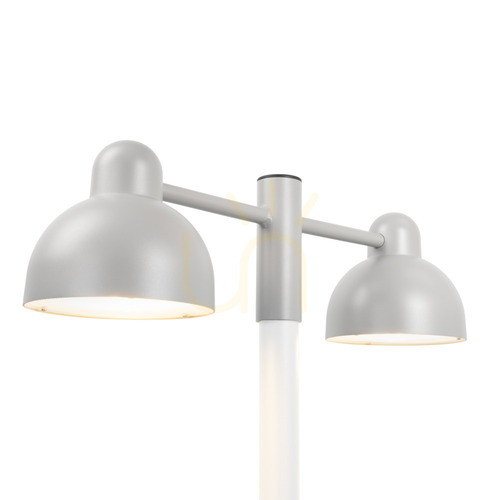 Verifica Corp de iluminat LED cu două capete pentru stâlp Norlys Koster 1195AL 37 W 3000 K aluminiu RAL 9006