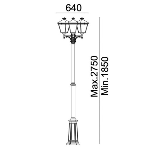 Verifica LONDON 483WH 3 x E27 lanternă albă pentru grădină / parc - premium NORLYS