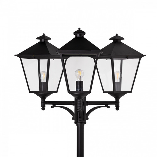 Verifica Stâlp de grădină NORLYS London 4133BL cu trei felinare negru LED 3x9,5W 4000K