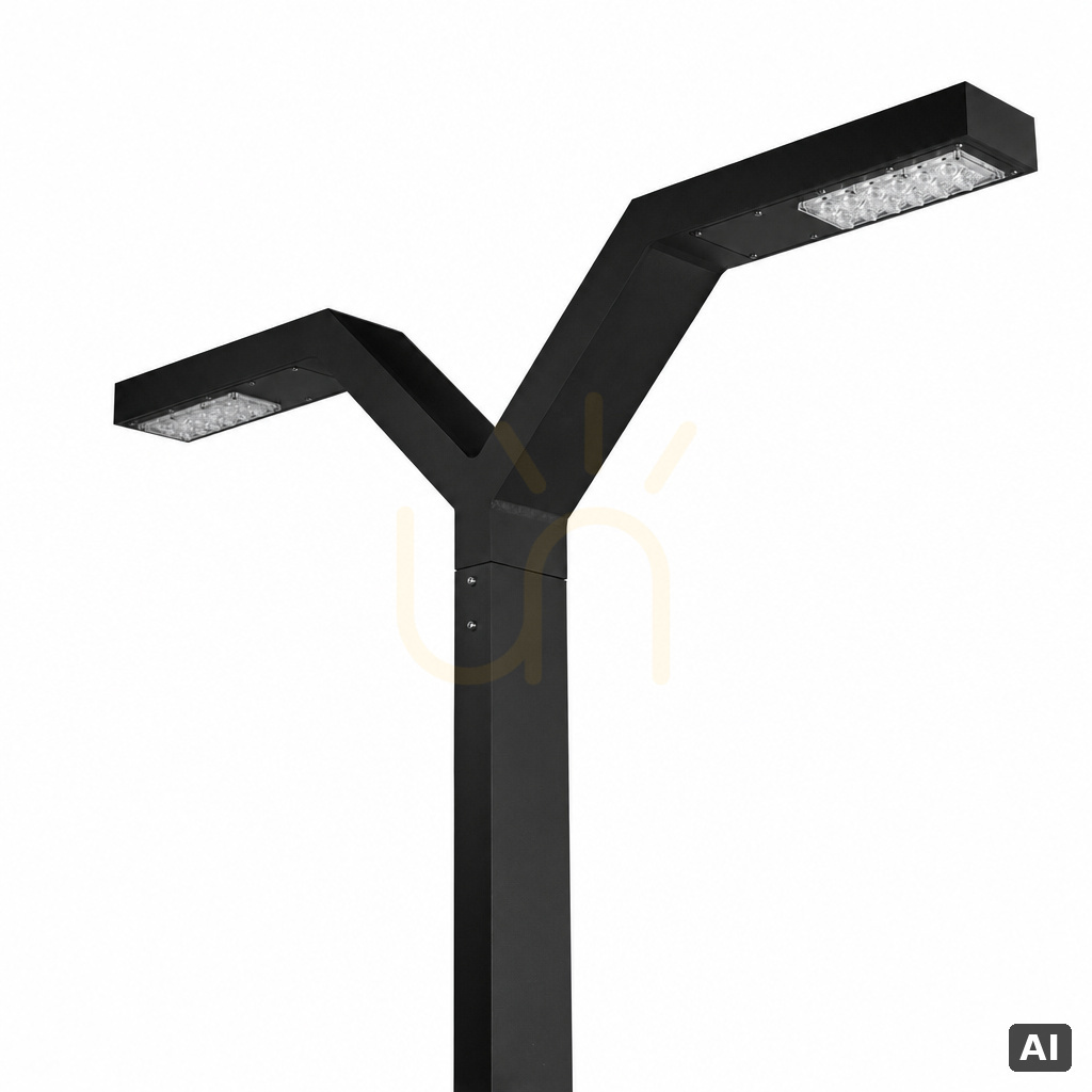 Stâlp de iluminat NORLYS Trysil 1037BL negru LED, 34 W, 4000 K, 4 m