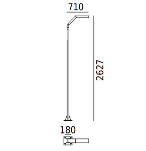 Felinar de grădină/parc TRYSIL 1058BL Negru RAL-9005 263cm 8,6W 3000K - NORLYS small 1