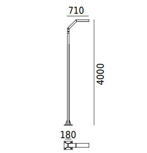 Stâlp de iluminat LED Trysil 1085GR 4 m, cu un braț, grafit, dimabil NORLYS small 1