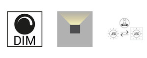 Lampă de perete pentru exterior LILLEHAMMER 1588AL aluminiu RAL-9006 4W 4000K - NORLYS. small 9