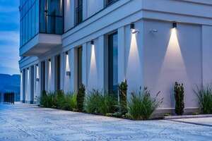 LILLEHAMMER 5030W lampă de perete pentru exterior alb RAL-9003 7.3W 4000K - NORLYS small 5